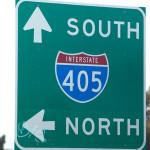 A 405 Freeway ramp sign. MyNewsLA.com photo