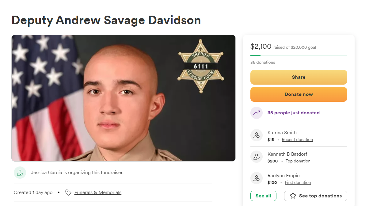 Fundraiser in Support of Family of Deputy Killed in Crash Started ...