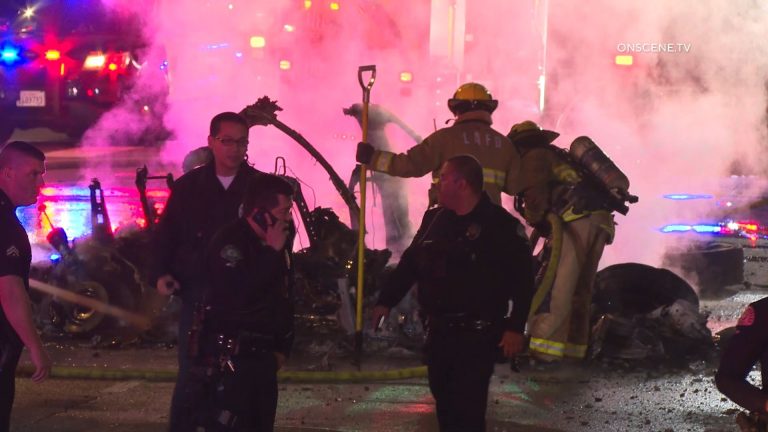 Man Dead, Two Women Injured in Hollywood Crash and Fire - MyNewsLA.com